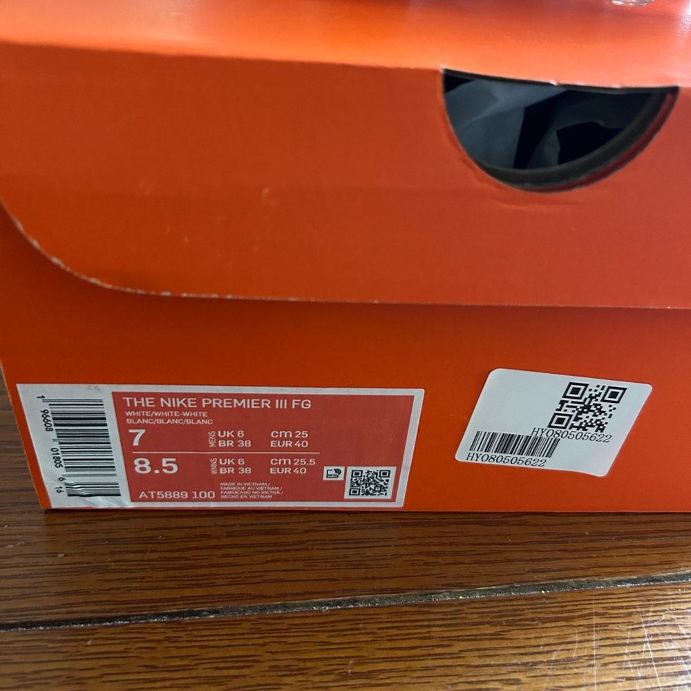 Nike Premier III FG Soccer Cleats - Orange and White